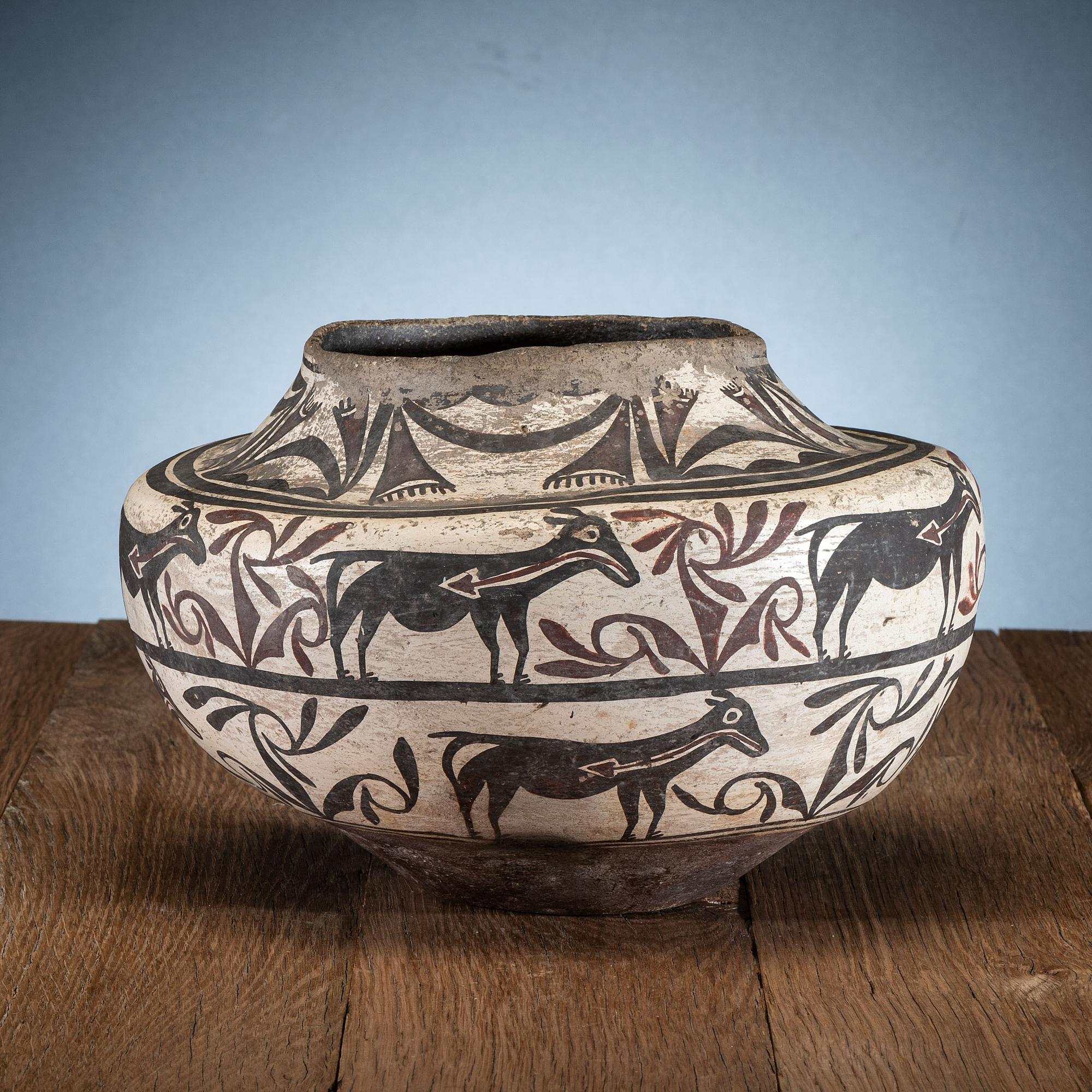 Zuni Polychrome Pottery Jar
