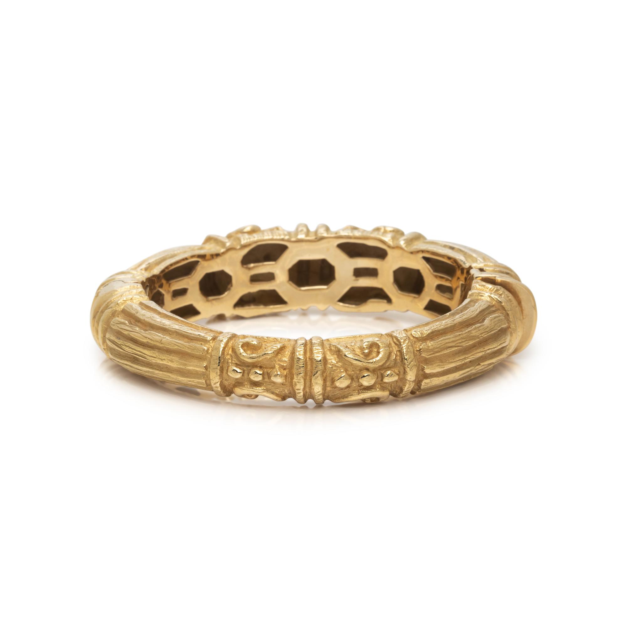 KATY BRISCOE, YELLOW GOLD BANGLE BRACELET