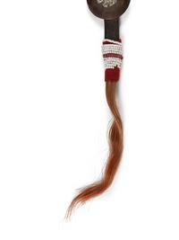 Plains Beaded Hide Awl Case and Copper Hair Drop