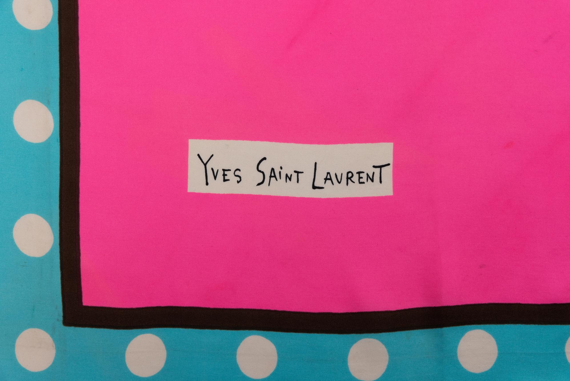 Six Silk Scarves: Three Yves Saint Laurent, One Valentino, and One Chanel, 1980-2000s