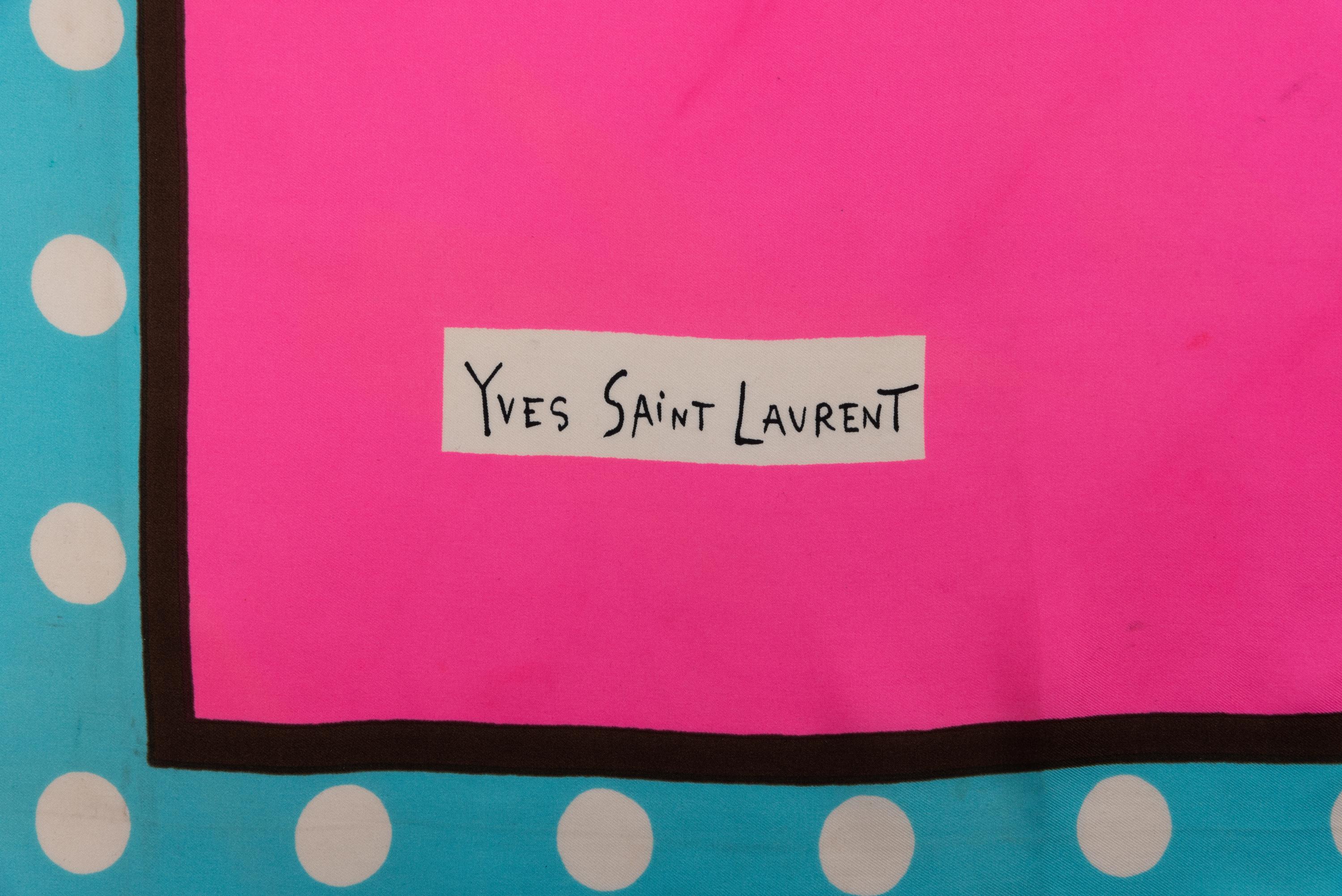 Six Silk Scarves: Three Yves Saint Laurent, One Valentino, and One Chanel, 1980-2000s