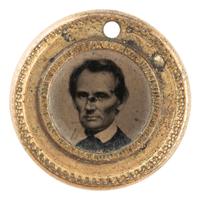 [LINCOLN, Abraham (1809-1865)]. Lincoln & Hamlin back-to-back campaign ferrotype. Ca 1860.