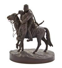 A Russian Style Bronze Figural Group, after Albert Moritz Wolff (German 1854 - 1923), Height 10 1/8 inches.