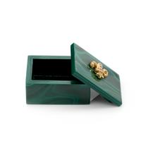 YELLOW GOLD, DIAMOND AND MALACHITE BOX