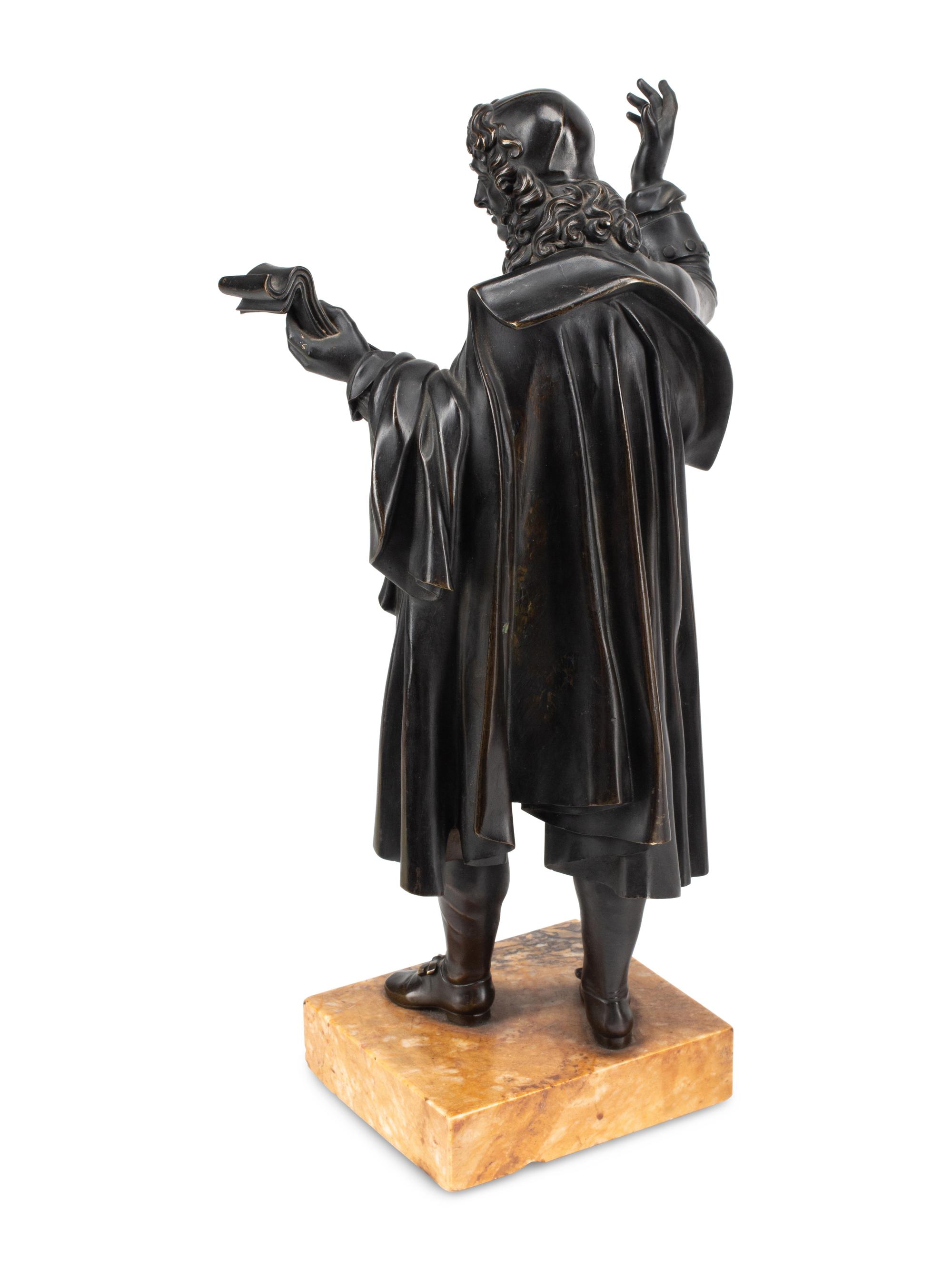 A Pair of French Patinated Bronze Figures of Gentlemen