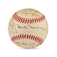 A 1940 Detroit Tigers Team Signed Autograph Baseball Featuring Hank Greenberg (JSA Letter of Authenticity),
