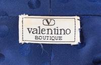 Valentino Navy and White Silk Jacquard Jacket, 1980-90s Size label: 8
