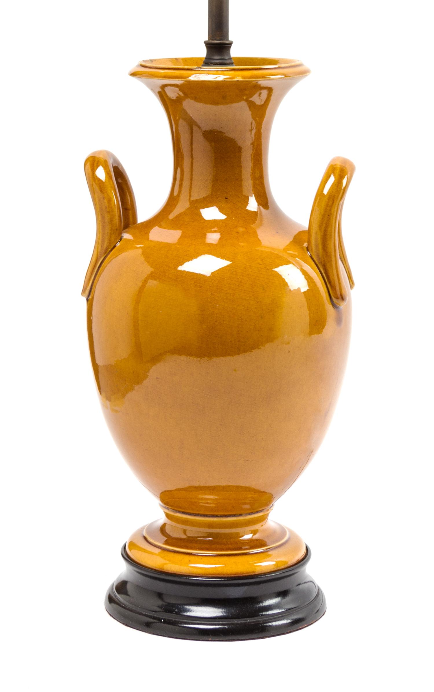 Two Glazed Ceramic Pottery Vases Height of tallest 25 inches. — 20TH CENTURY