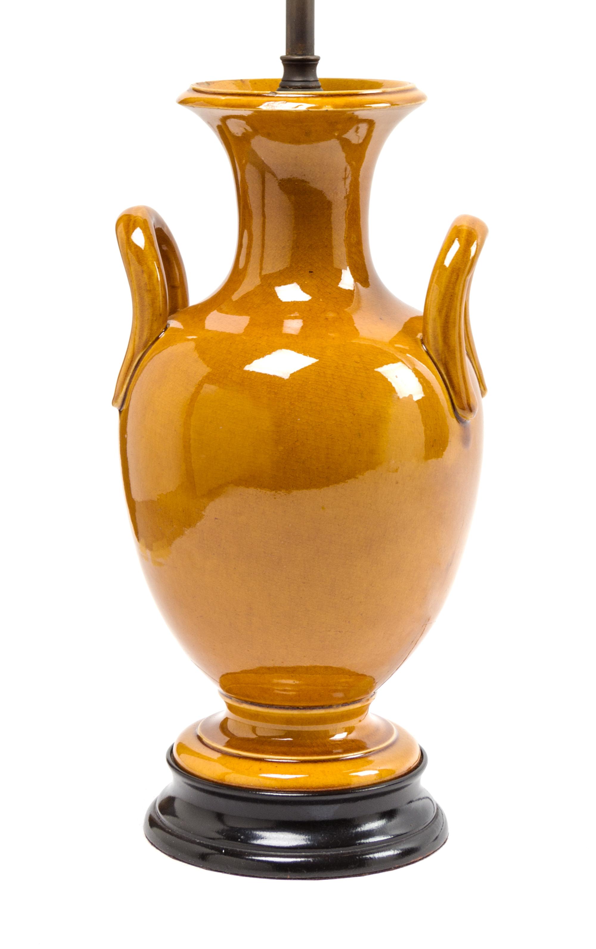 Two Glazed Ceramic Pottery Vases Height of tallest 25 inches. — 20TH CENTURY
