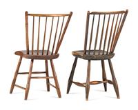 Two Spindle Back Side Chairs