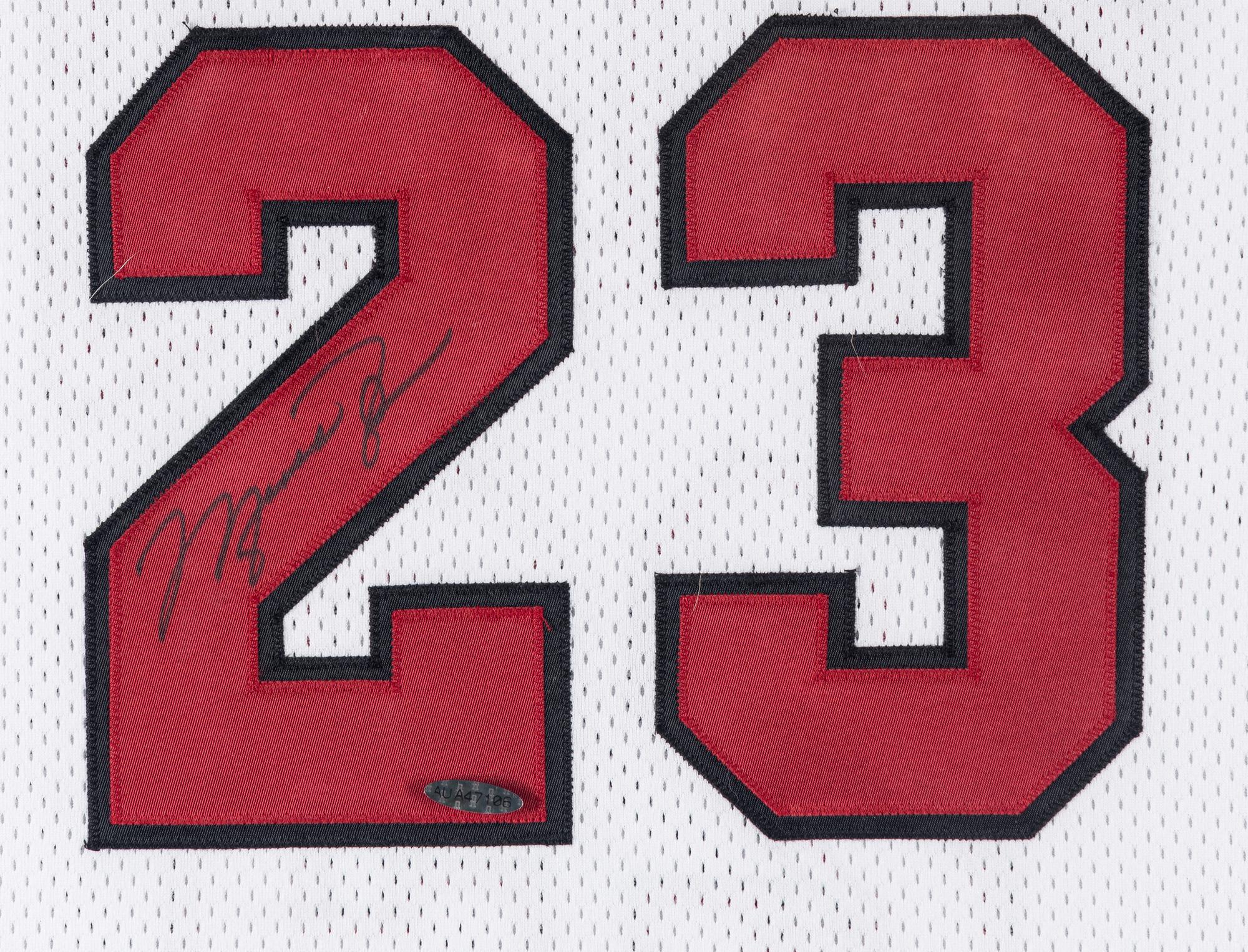 A Michael Jordan Signed Autograph Chicago Bulls Jersey (Upper Deck Authenticated),