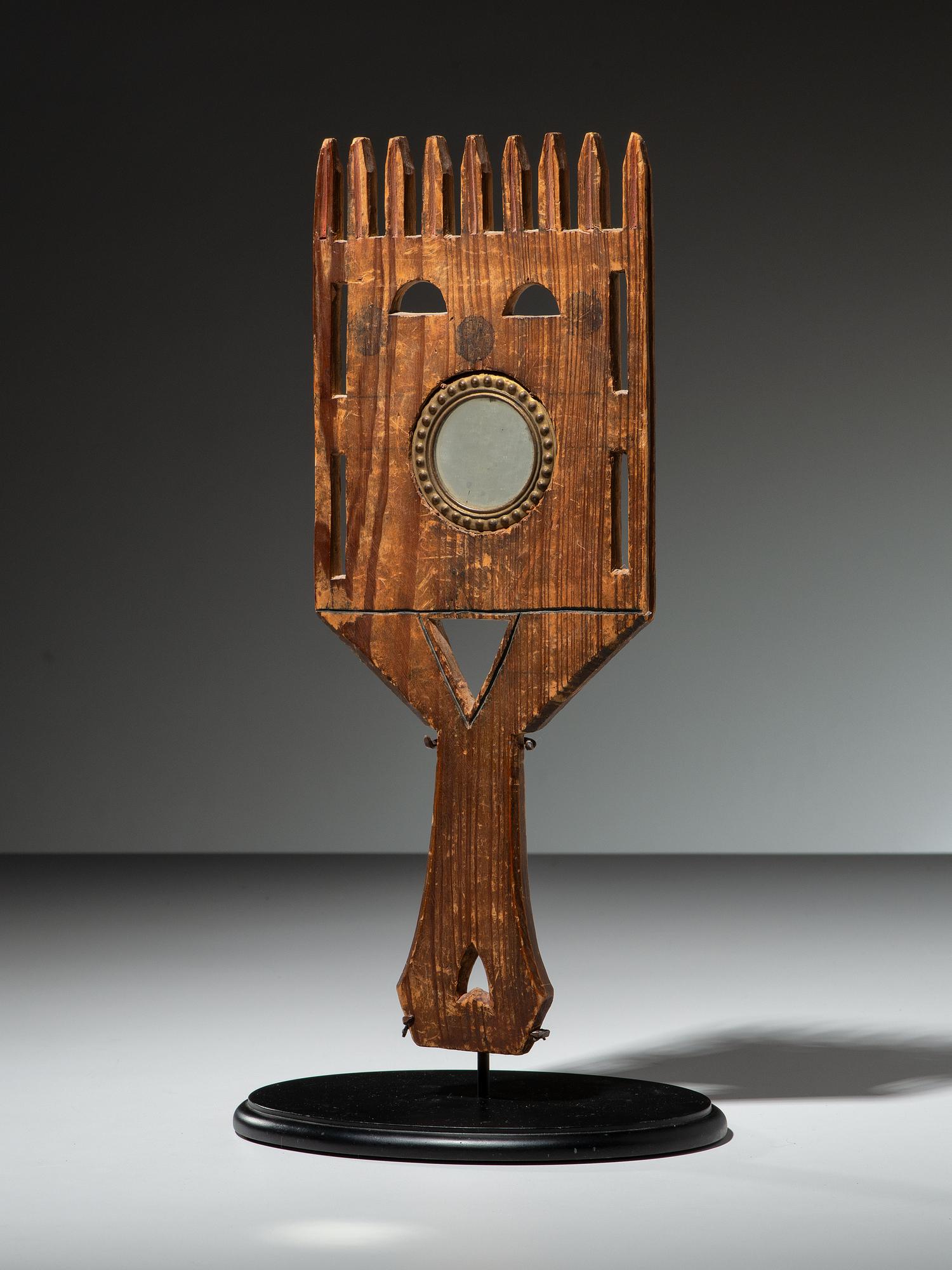 Salish Wood Hand Mirror