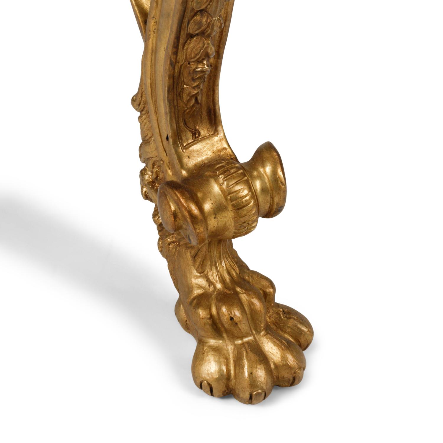 A Pair of Neoclassical Style Gilt Bronze and Malachite Tables
