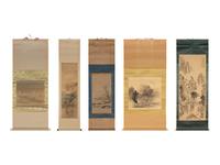 Five Japanese 'Landscape' Paintings