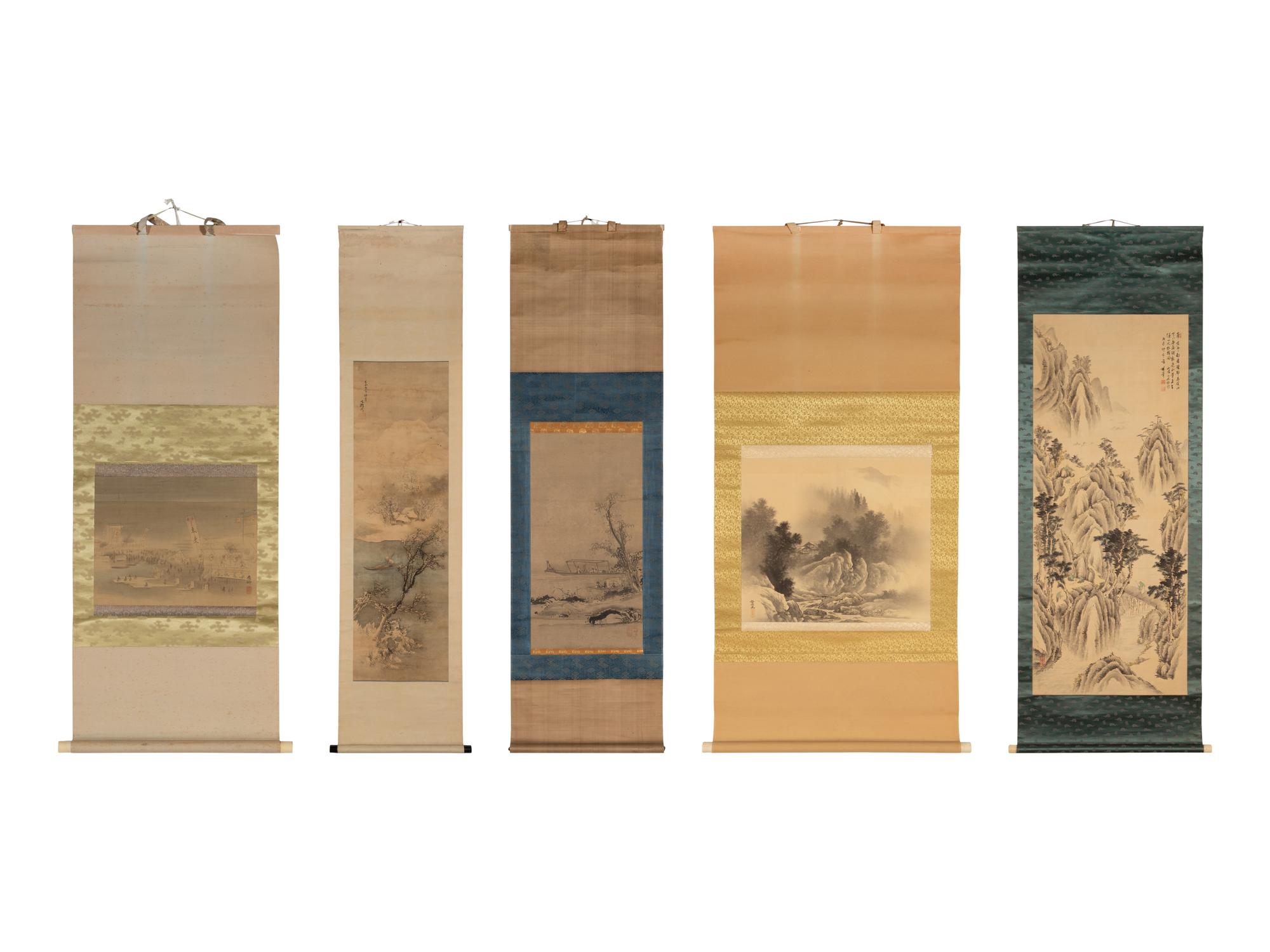 Five Japanese 'Landscape' Paintings
