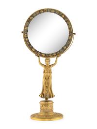 A French Neoclassical Gilt Bronze Dressing Mirror