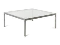 A Modernist Chrome and Glass Low Table