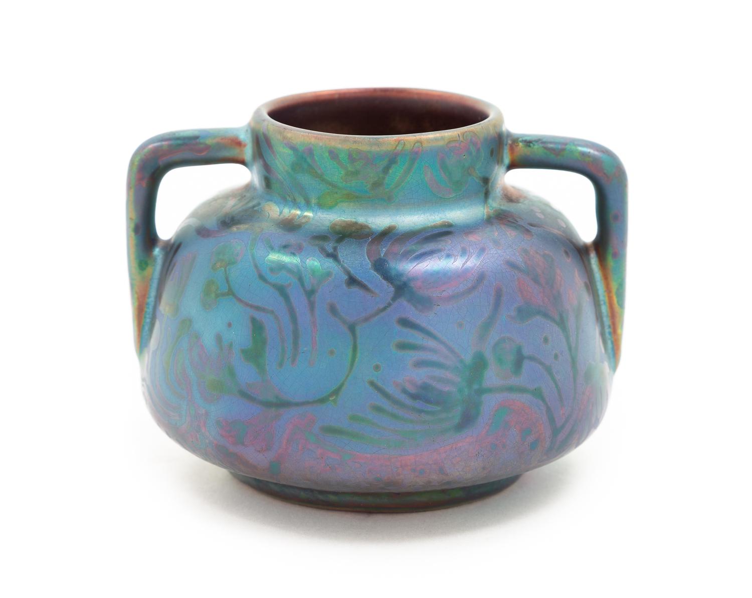 Weller Sicard, EARLY 20TH CENTURY, a handled vase