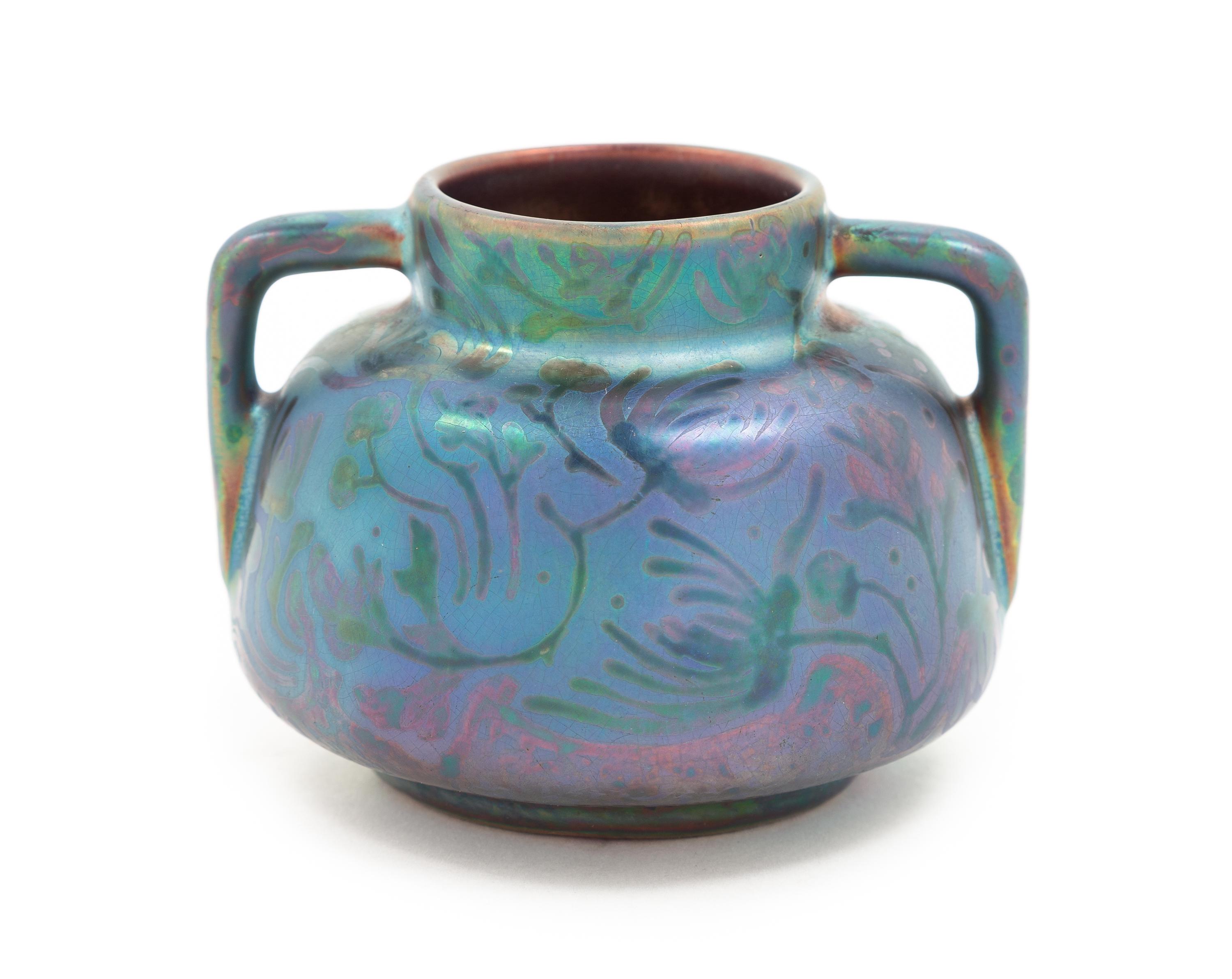 Weller Sicard, EARLY 20TH CENTURY, a handled vase