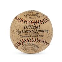 A 1927 New York Giants Team Signed Autograph Baseball (Beckett Authentication Services Letter of Authenticity)