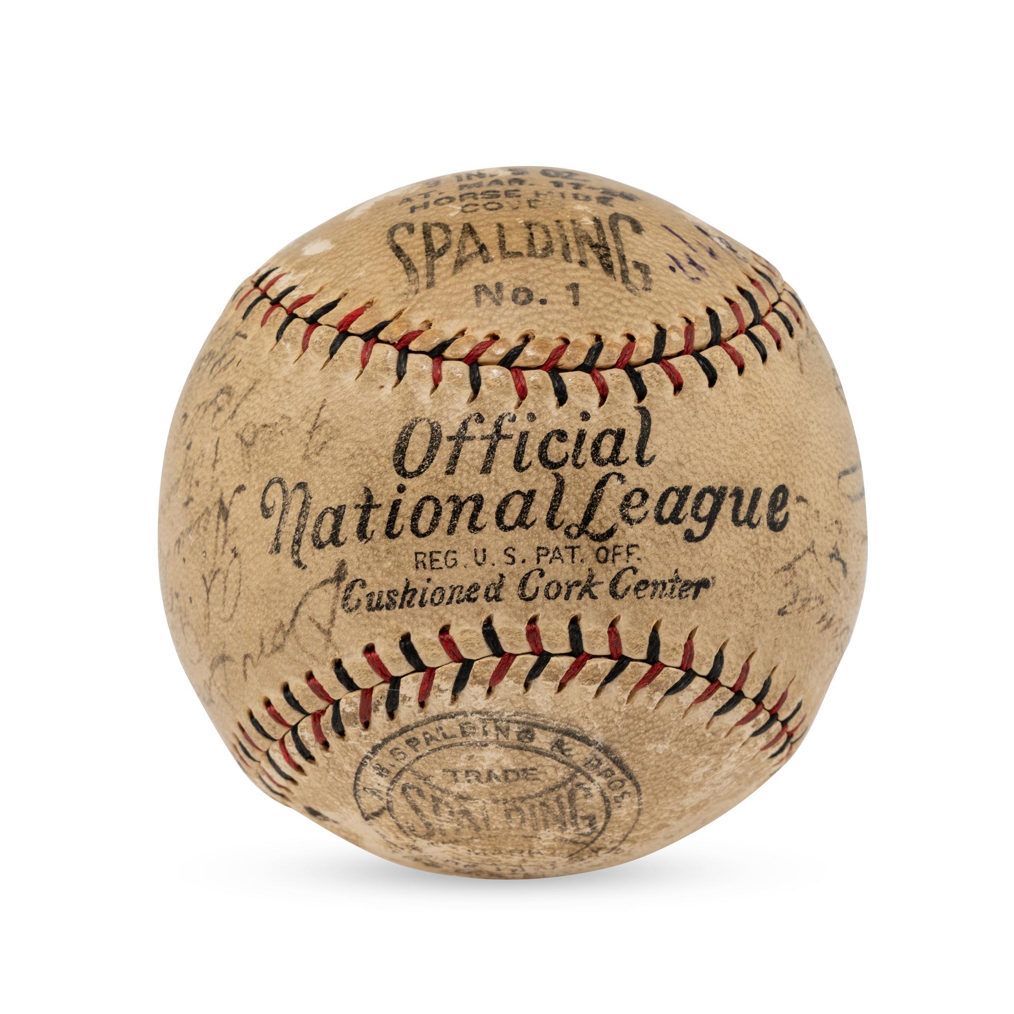 A 1927 New York Giants Team Signed Autograph Baseball (Beckett Authentication Services Letter of Authenticity)