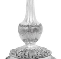 A Pair of Tiffany and Co. Silver-Plate Seven-Light Candelabra