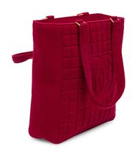 Chanel, Burgundy Quilted Jersey Tote