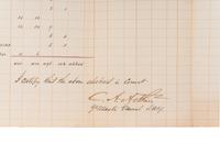 ARTHUR, Chester (1830-1886). Document signed (“C. A. Arthur”), as Quartermaster General, New York, [ca January 1863].