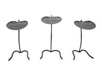 A Nest of Three Salterini Lily Pad Wrought Iron Side Tables — 20TH CENTURY