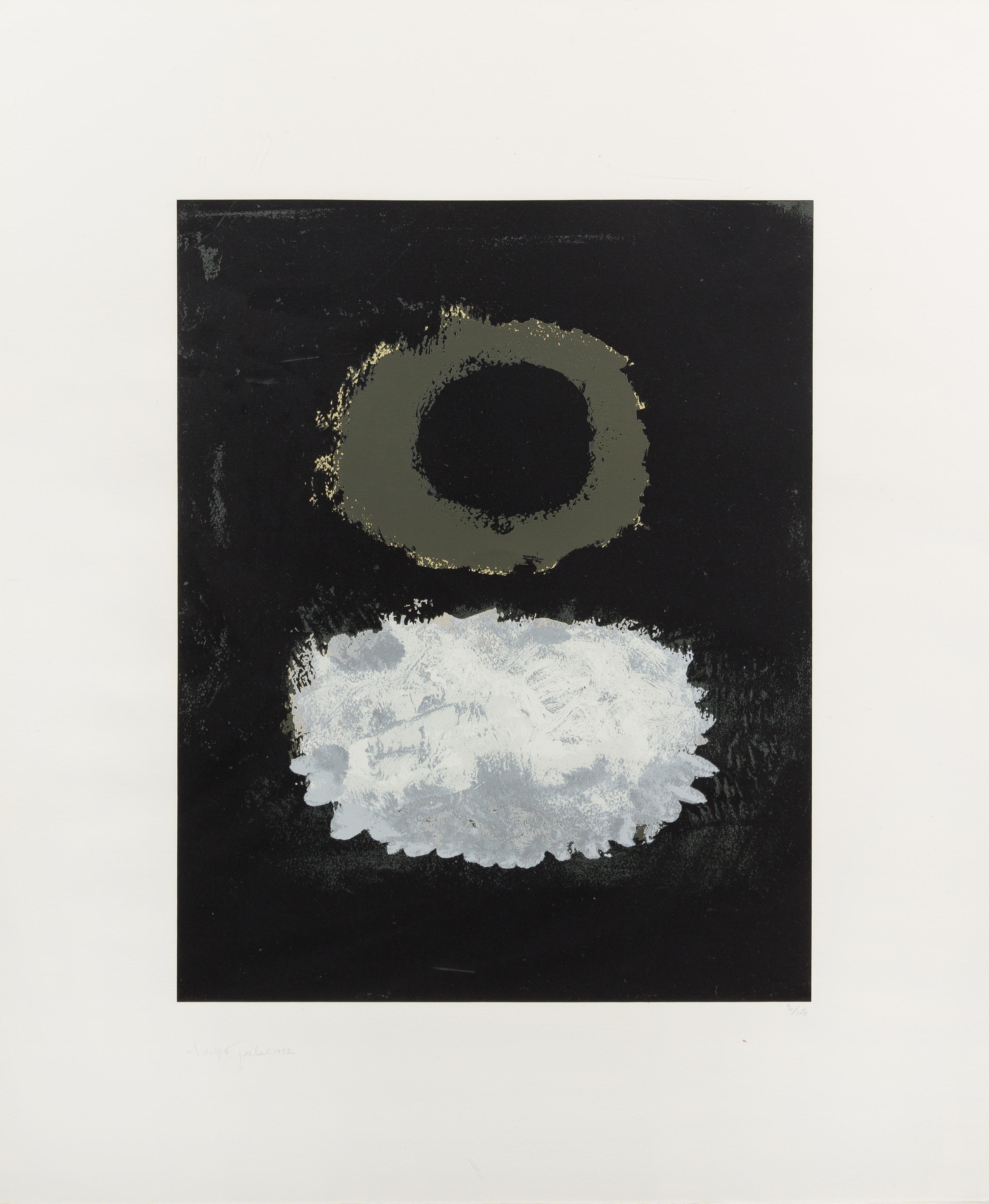 Adolf Gottlieb, (American, 1903-1974), Untitled. Limited, signed.