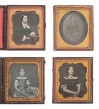 [EARLY PHOTOGRAPHY]. 26 sixth plate daguerreotypes of girls and young ladies.