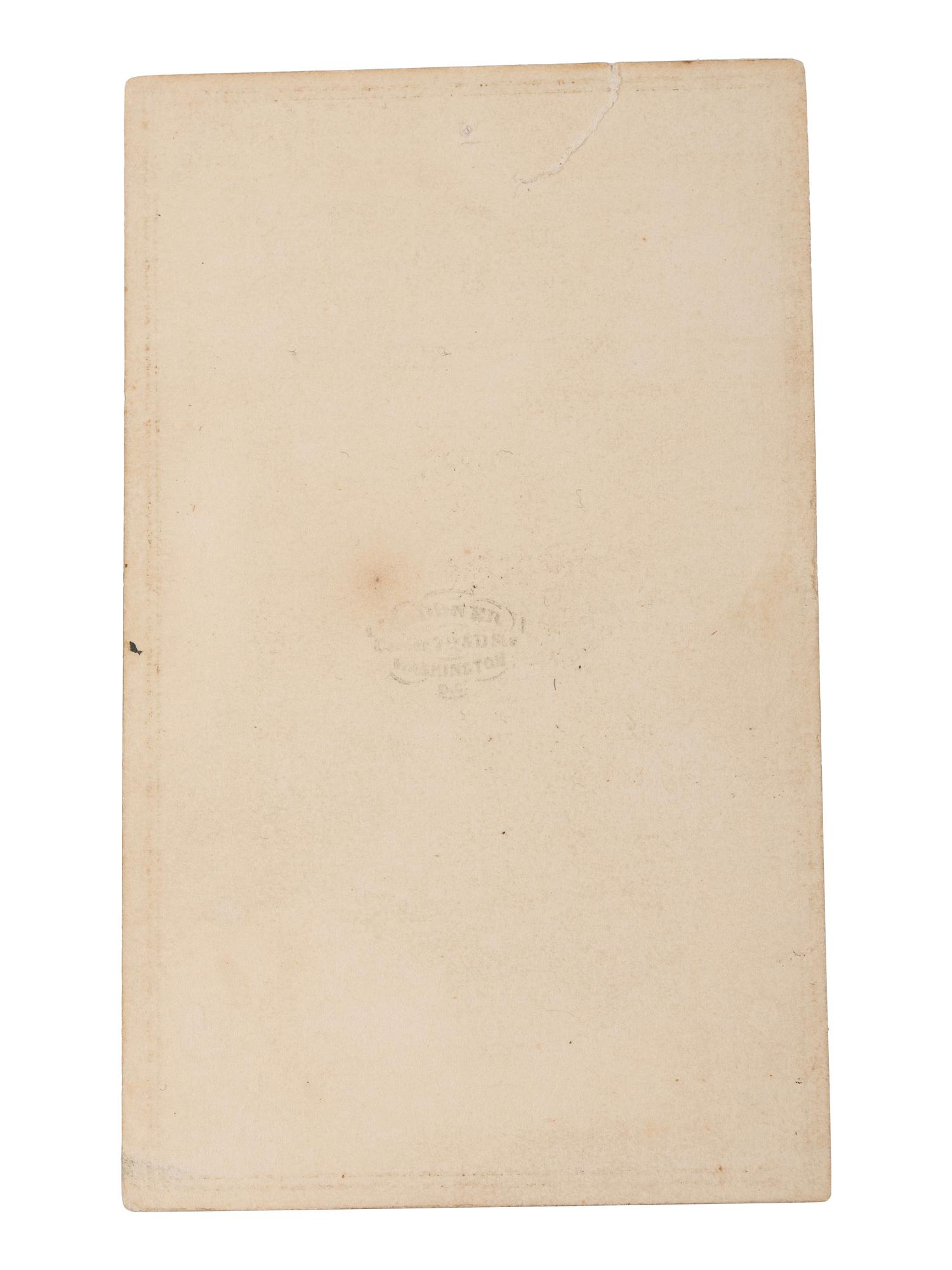 GARDNER, Alexander, photographer. CDV of Army of the Potomac corps insignia and corresponding commanders. Washington, DC: [ca 1861-63]. With civilian letter and cover.