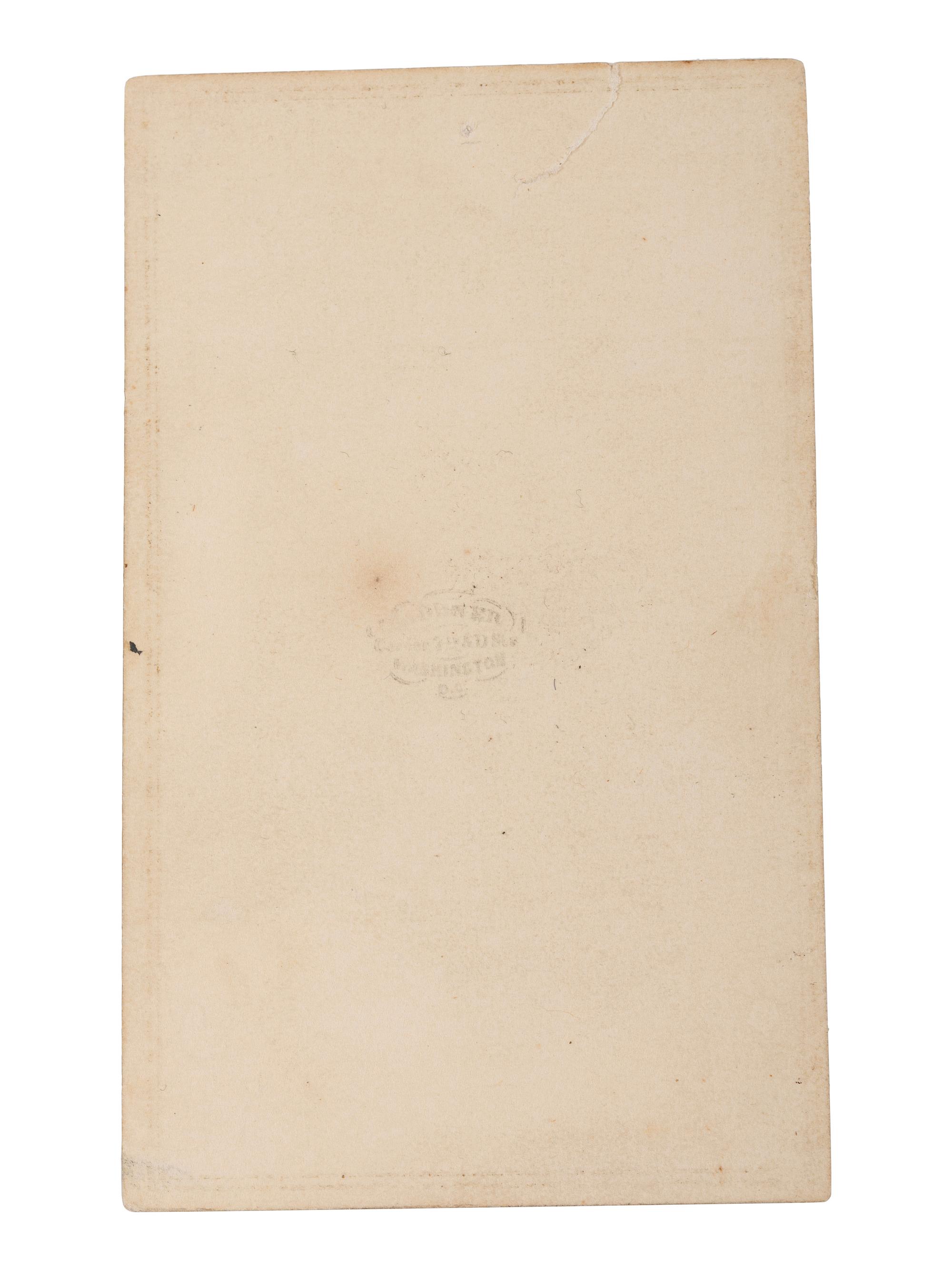 GARDNER, Alexander, photographer. CDV of Army of the Potomac corps insignia and corresponding commanders. Washington, DC: [ca 1861-63]. With civilian letter and cover.