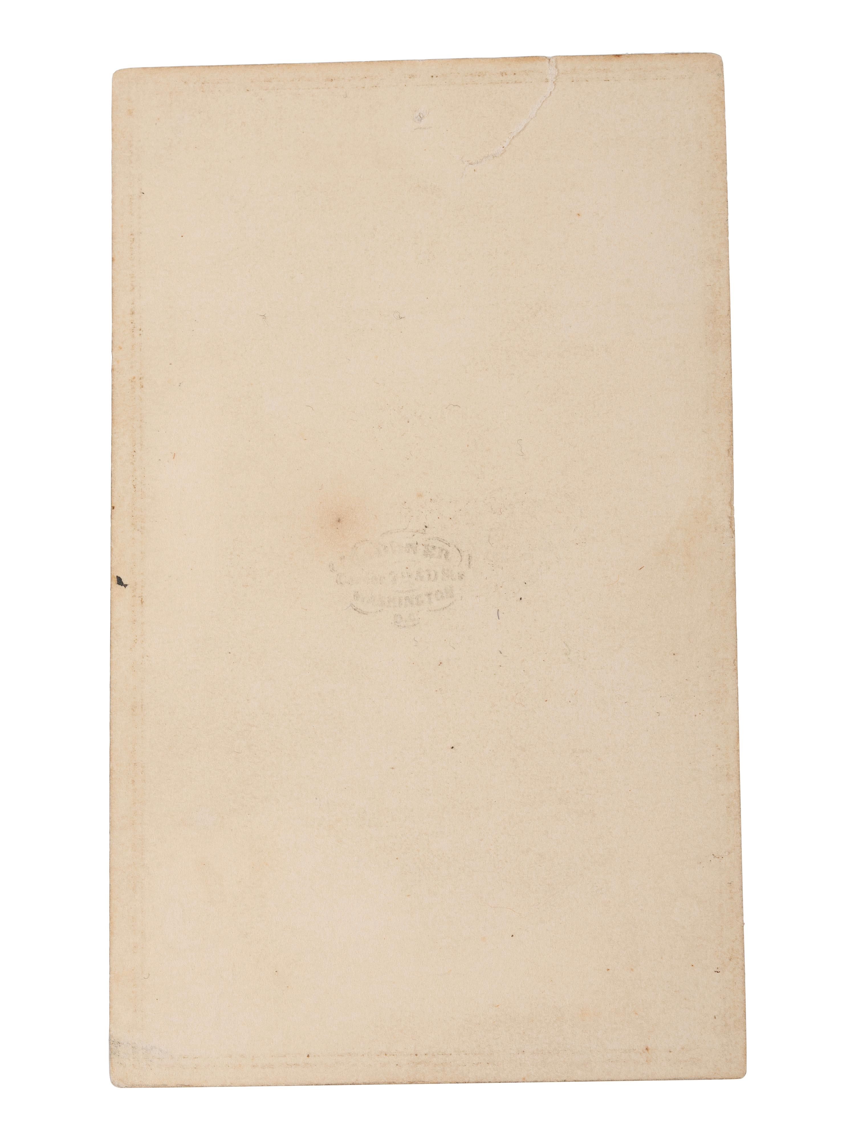 GARDNER, Alexander, photographer. CDV of Army of the Potomac corps insignia and corresponding commanders. Washington, DC: [ca 1861-63]. With civilian letter and cover.