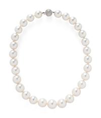 CULTURED PEARL AND DIAMOND NECKLACE