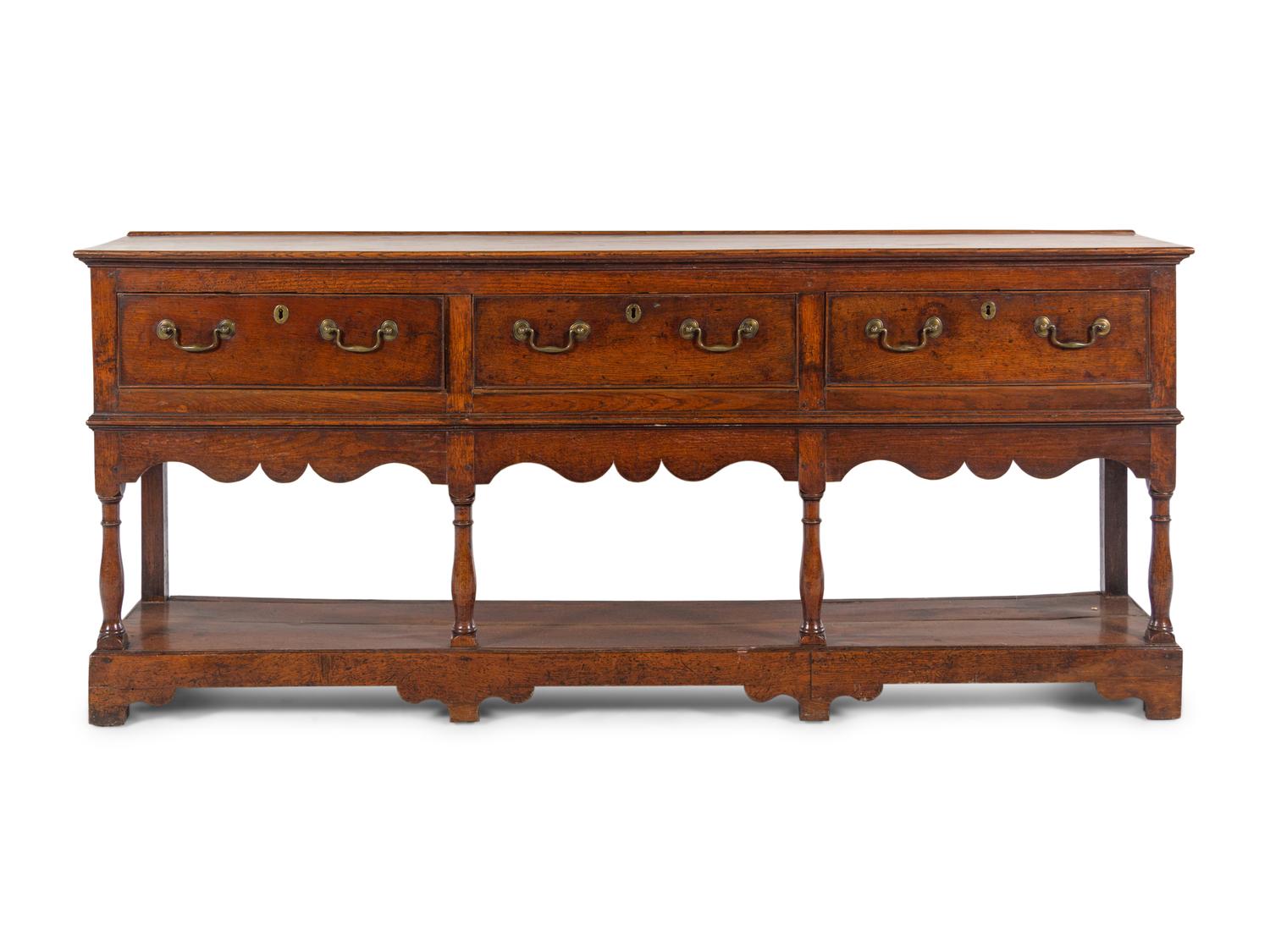 A George III Oak Welsh Sideboard