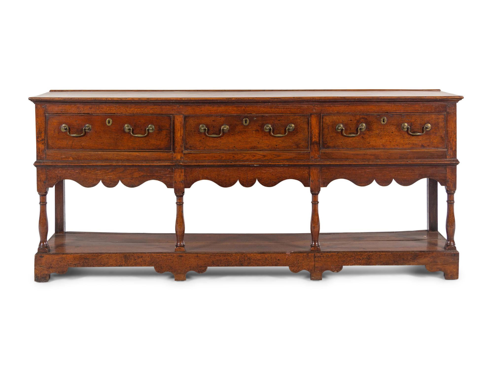 A George III Oak Welsh Sideboard