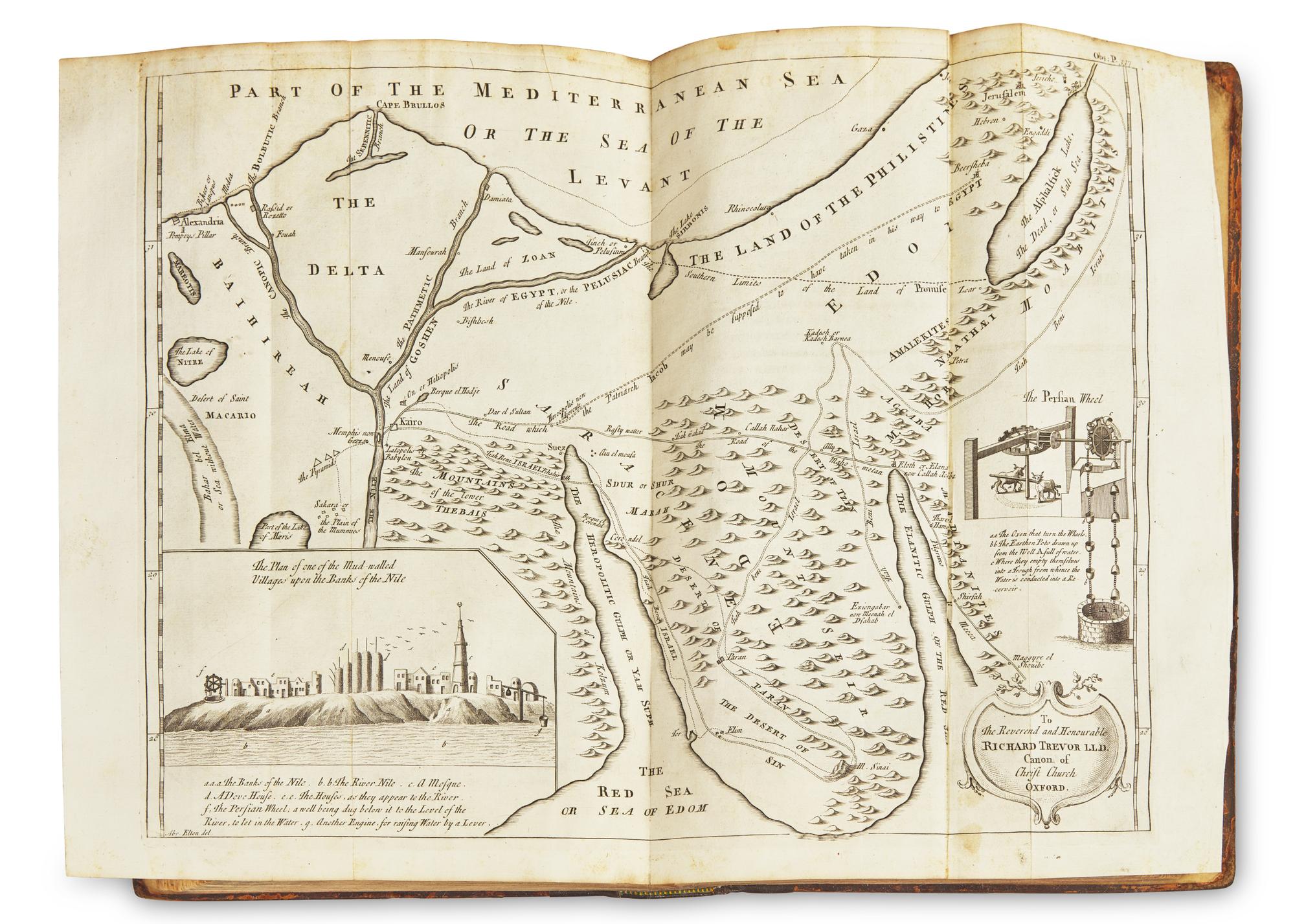 [TRAVEL & EXPLORATION] SHAW, Thomas. Travels, or Observations Relating to Several Parts of Barbary and the Levant. Oxford: Printed at the Theatre, 1738.