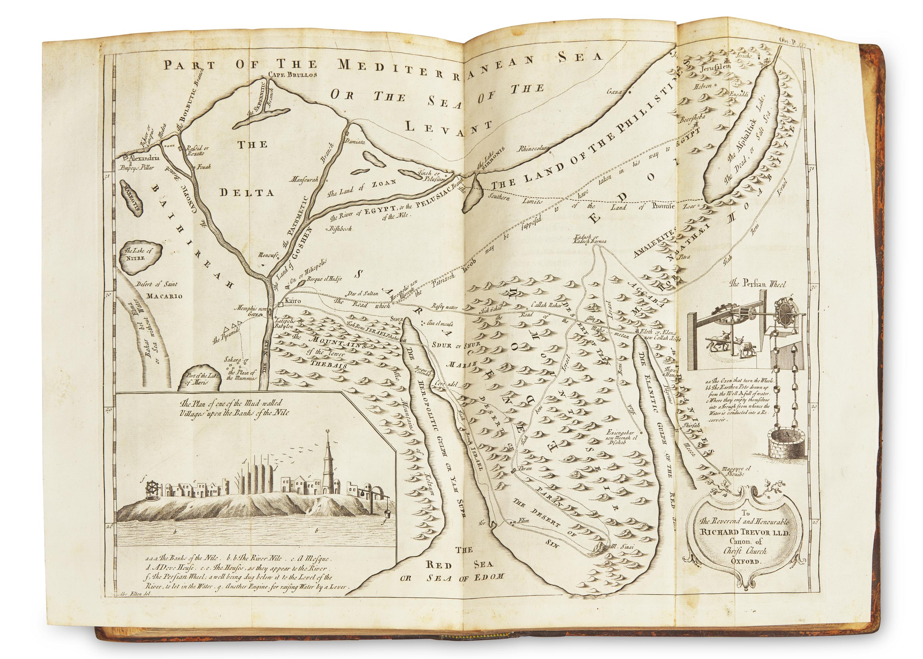 [TRAVEL & EXPLORATION] SHAW, Thomas. Travels, or Observations Relating to Several Parts of Barbary and the Levant. Oxford: Printed at the Theatre, 1738.