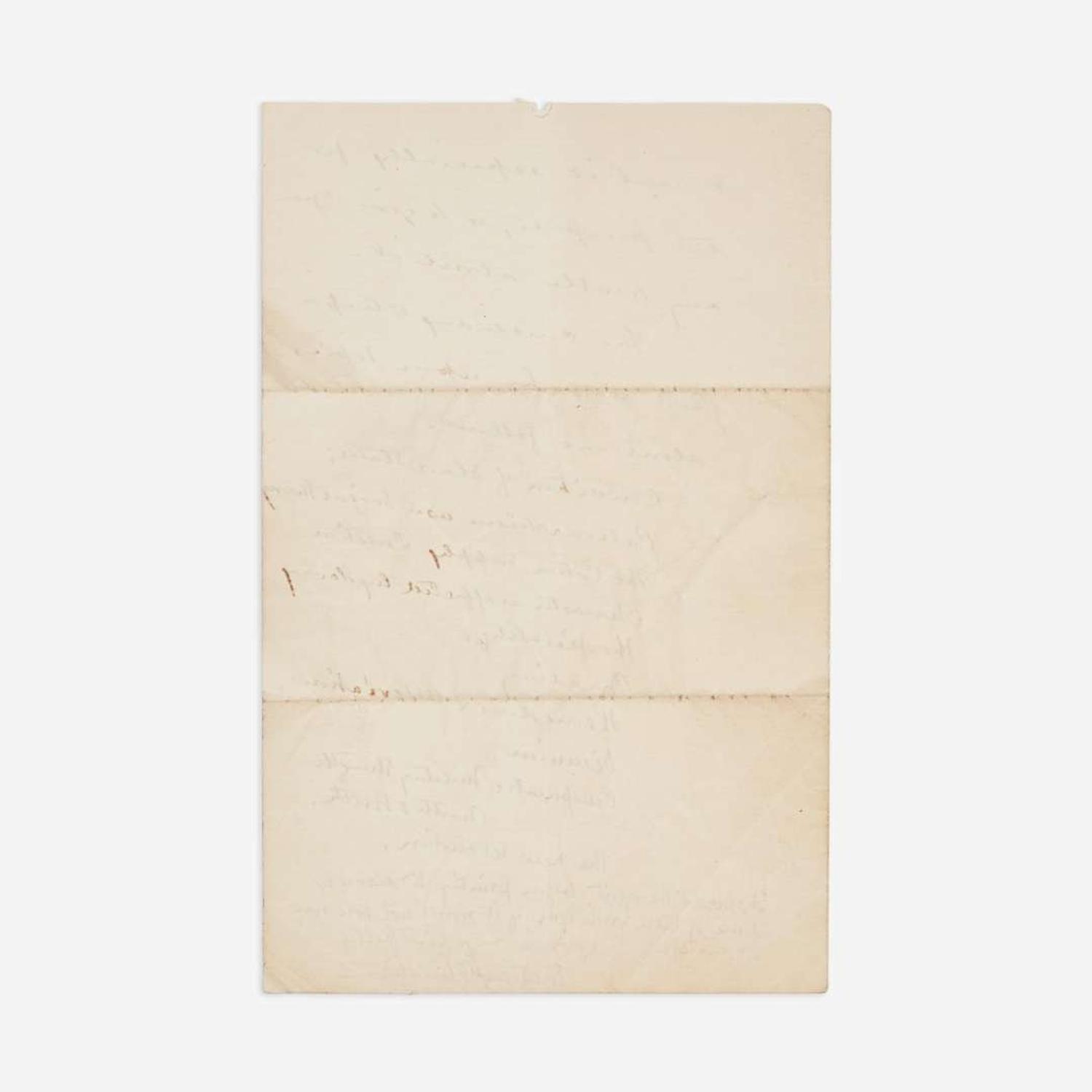 [African-Americana] Olmsted, Frederick Law Autograph Letter, signed