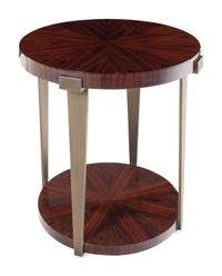 A Bolier Simulated Rosewood and Bronze Side Table