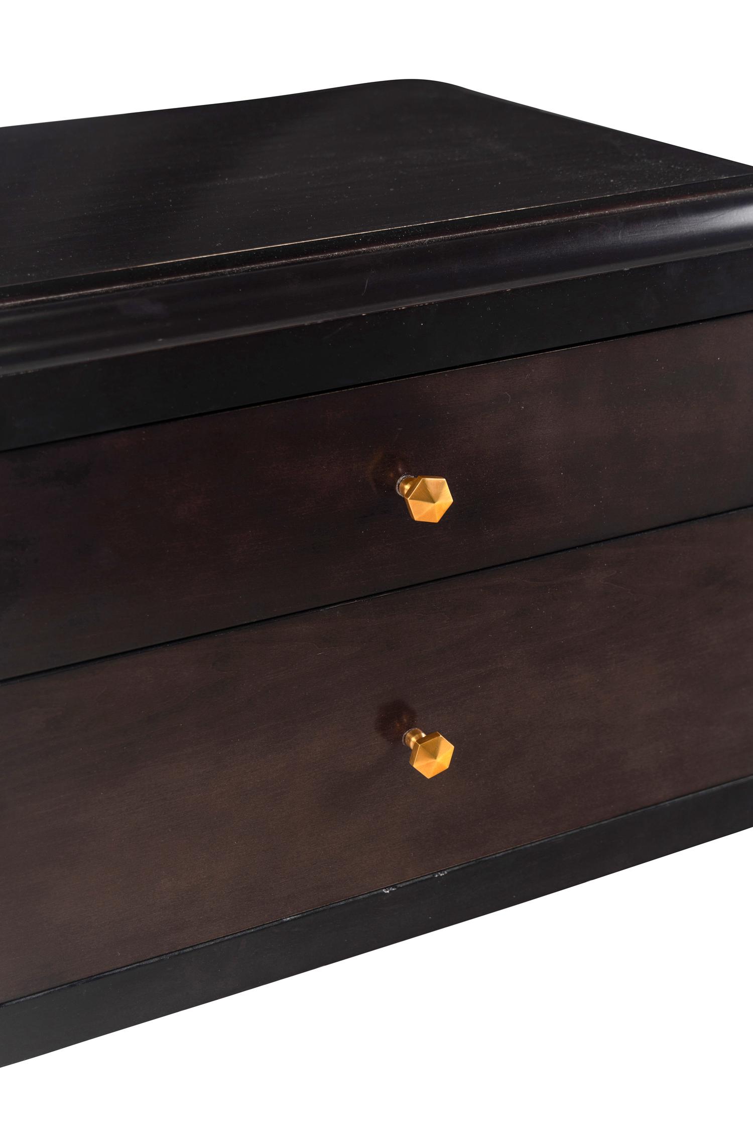 A Pair of Alexa Hampton for Hickory Chair Stained Walnut Side Tables