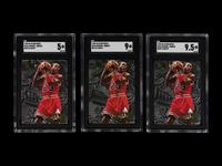 A Group of Three SGC Graded 1995-96 Fleer Metal Nuts & Bolts Michael Jordan Basketball Cards No. 212,