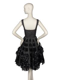 Oscar de la Renta Polka Dot Cocktail Dress