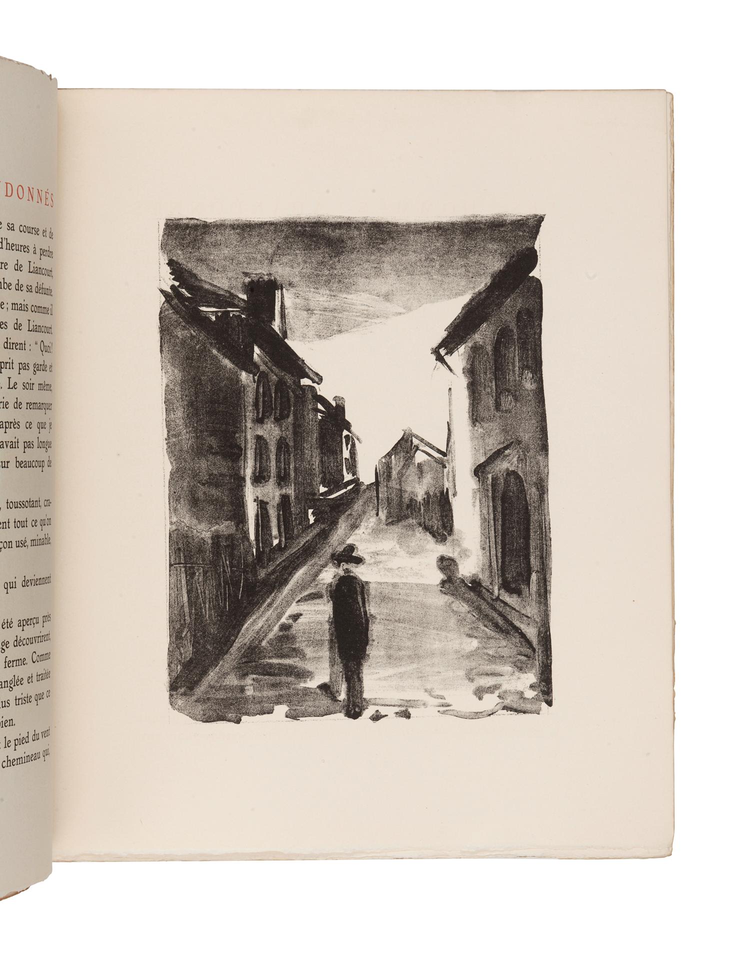 [ARTIST'S BOOK]. VLAMINCK, Maurice de (1876-1958), illustrator. DUHAMEL, Georges (1884-1966). Les Hommes abandonnés . Paris: Marcel Seheur, 1927.