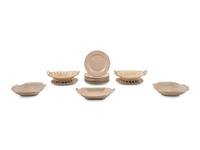 An English Glazed Stoneware Dessert Service