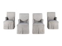 A Set of Four Contemporary Skirted Armchairs