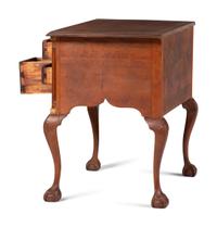 A Chippendale Shell and Fan Carved Cherrywood Ball and Claw Foot Dressing Table