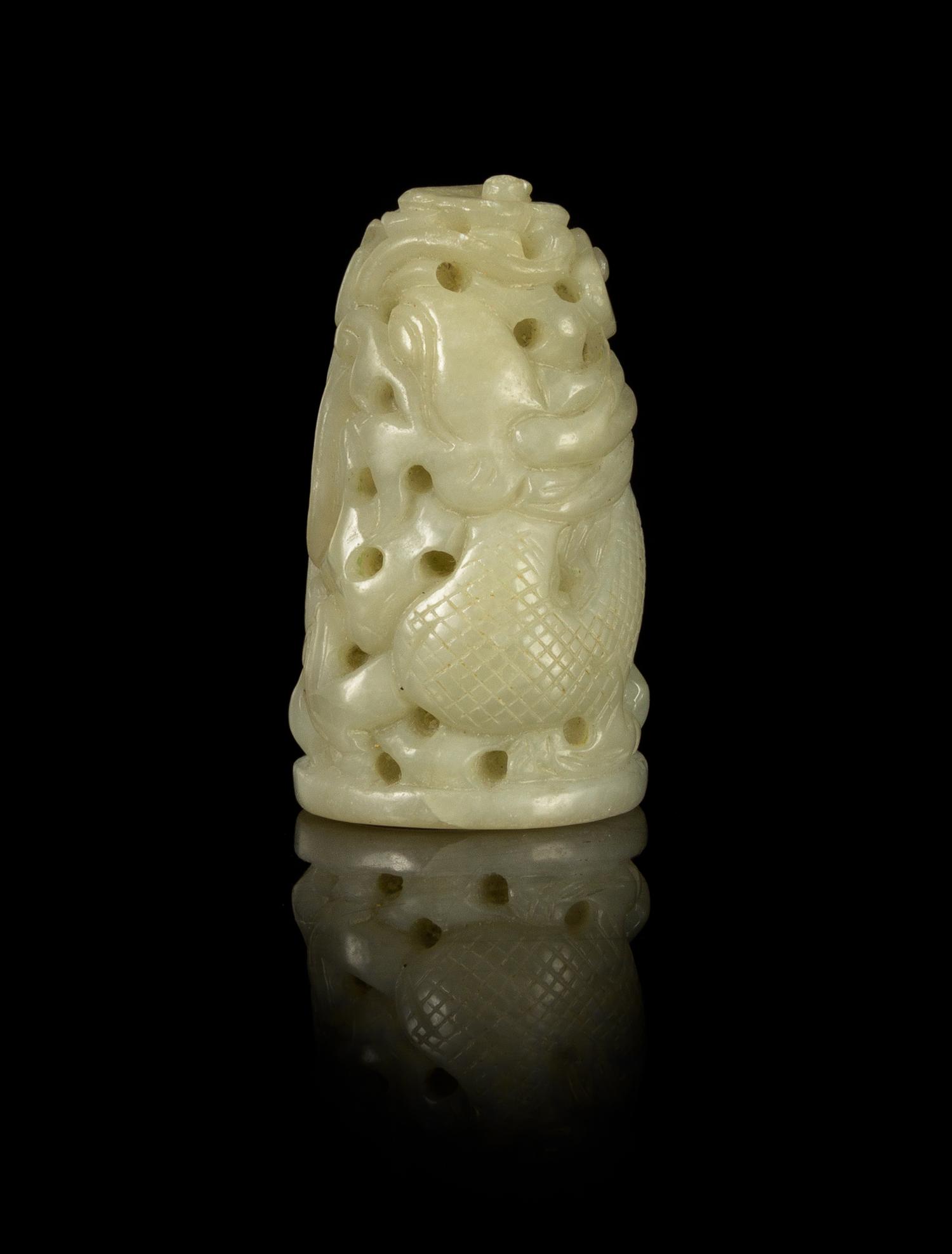 A Carved Jade Finial