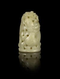 A Carved Jade Finial